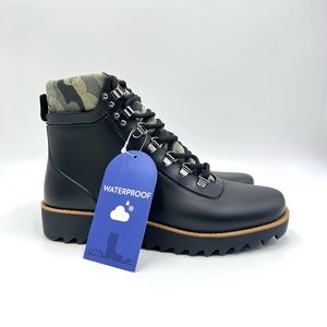 NEW Jambu Womens Size 6 Rainey Hiker Black & Camo Waterproof Rain Boots Shoes‎